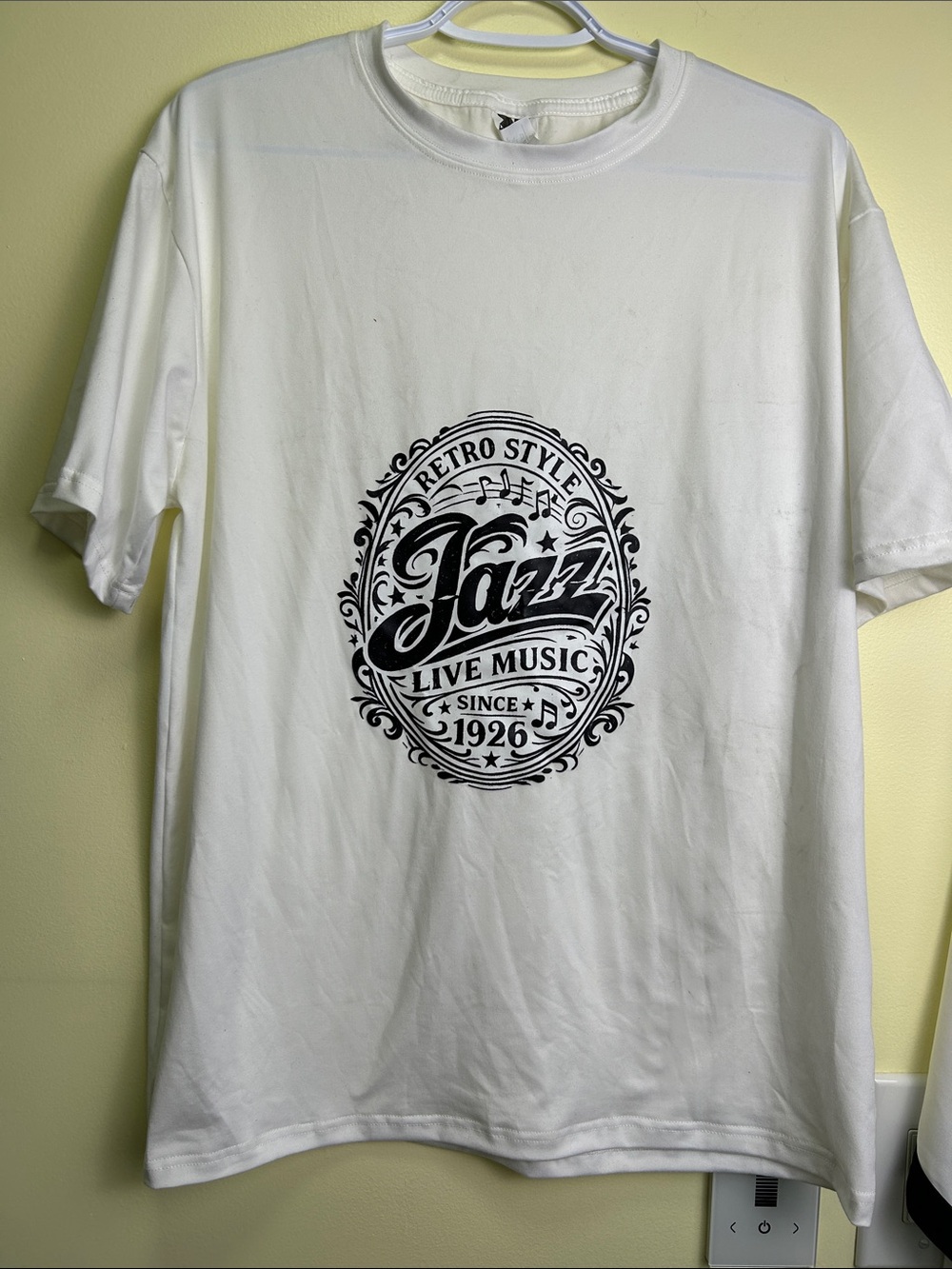 Retro Jazz Graphic White Short Sleeve Tee